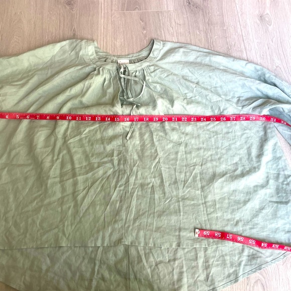 Light Sage Green Long Sleeve Blouse Top - Picture 9 of 11